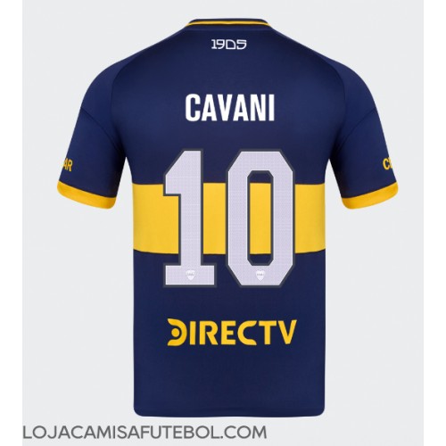 Camisa de Futebol Boca Juniors Edinson Cavani #10 Equipamento Principal 2025-26 Manga Curta